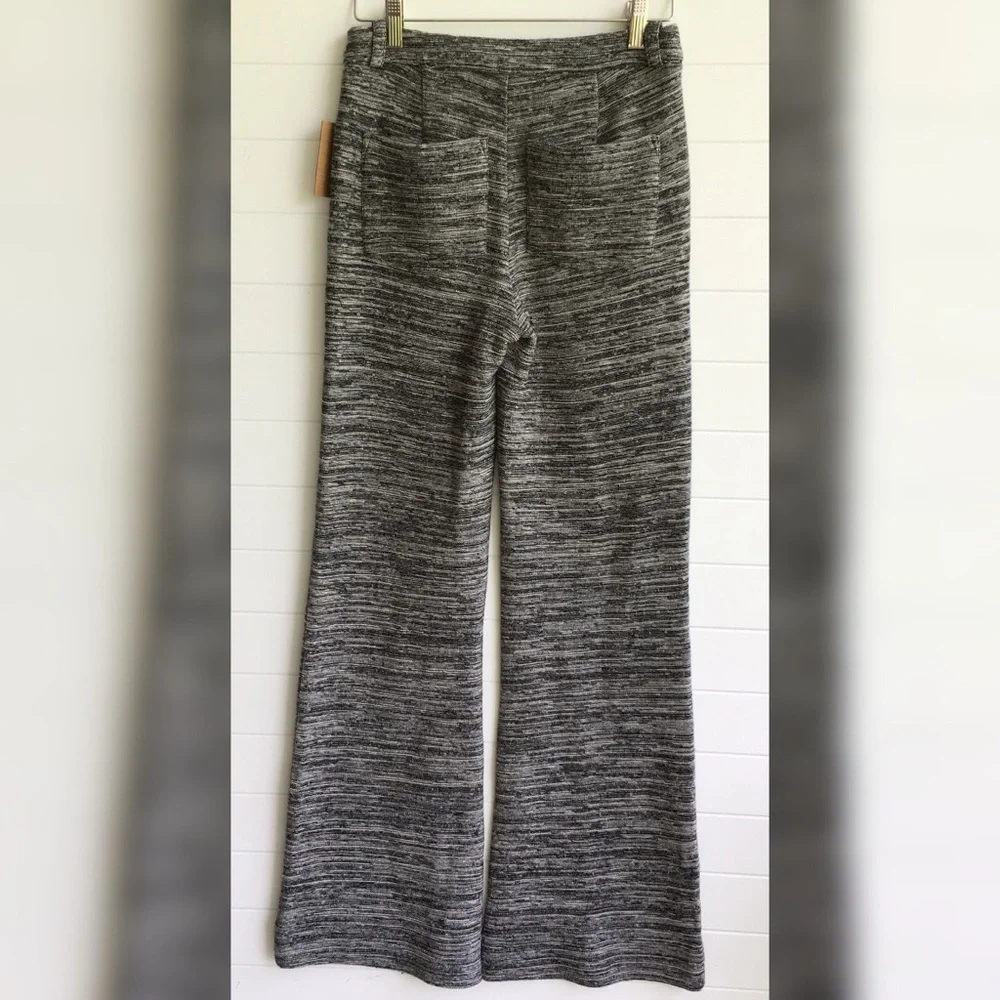 RACHEL Rachel Roy NEW Heather Tweed August Black Combo Flare High Waist Office